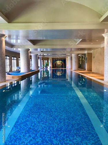 Indoor Art Deco Greek Pool Bathhouse