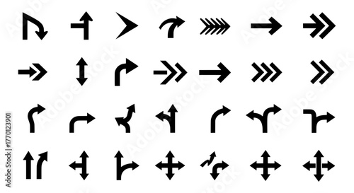 Versatile vector arrow shapes collection scalable icons for design projects and presentations svg graphic design elements