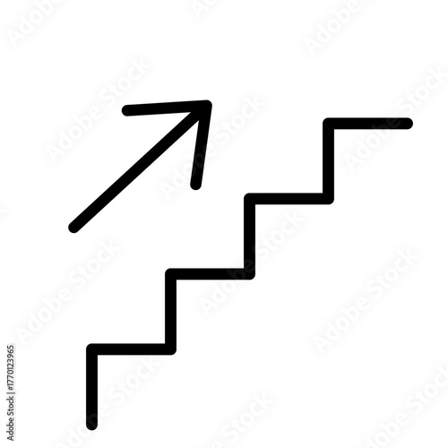 black ladder icon isolated on white background