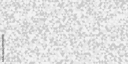 Abstract low polygon cubic white and gray vector poly triangle texture geometric pattern composed of triangular. geometric wall tile and metal cube background triangle wallpaper design.	