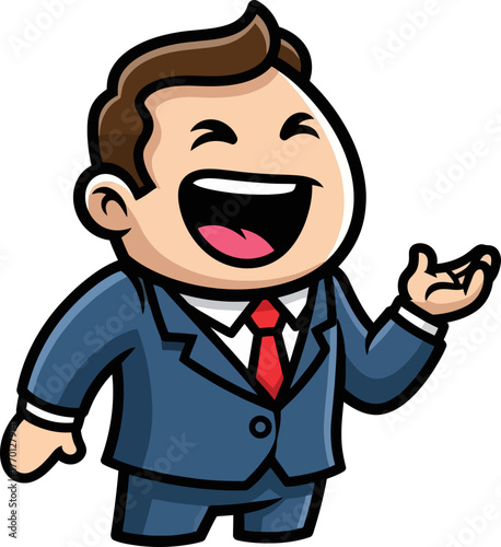cheerful executives hearty laugh shares successful business stories with all, isolated on transparent background
