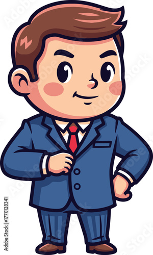 approachable leader stepping up, ready to tackle any business venture, isolated on transparent background