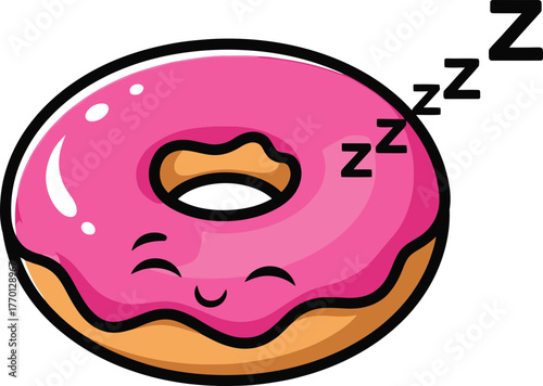 pink frosted donuts sweet dreams begin perfect relaxing moment, isolated on transparent background