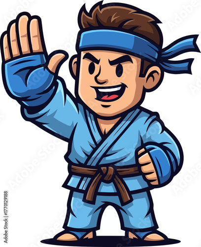 martial arts spirit vibrant demonstration of disciplined readiness and power, isolated on transparent background