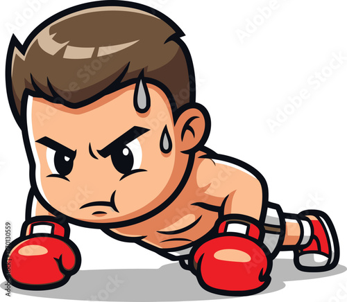 animated athlete grinds out reps, embodying fitness dedication and grit, isolated on transparent background