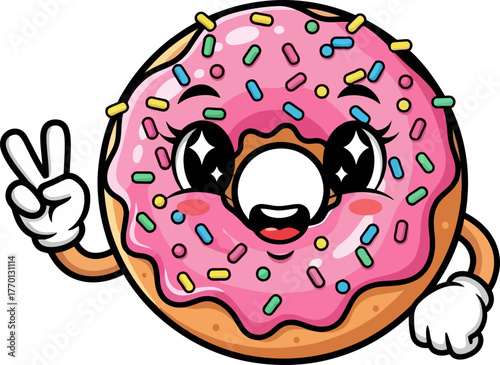 sprinkled sweetness spreads peace and joy with a playful wink, isolated on transparent background