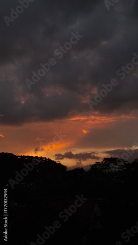 sunset in the mountains