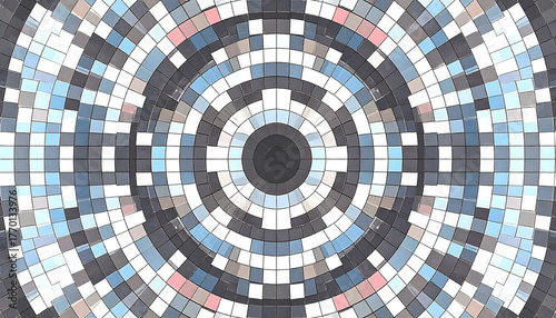 Colorful circular mosaic design texture