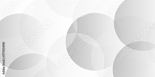 Abstract tech gradient white, gray creative circle triangle geometric technology space rectangle randomly arranged white line background. paper web overlap presentation design.	