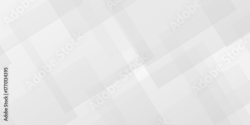 Abstract tech gradient white, gray creative triangle geometric technology space rectangle randomly arranged white line background. paper web overlap presentation design.	