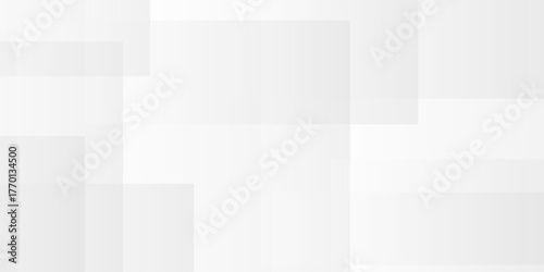 Abstract tech gradient white, gray creative triangle geometric technology space rectangle randomly arranged white line background. paper web overlap presentation design.	
