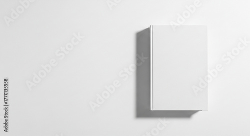 Blank White Product Box Mockup for Packaging Design and Branding on Clean Background with Copyspace