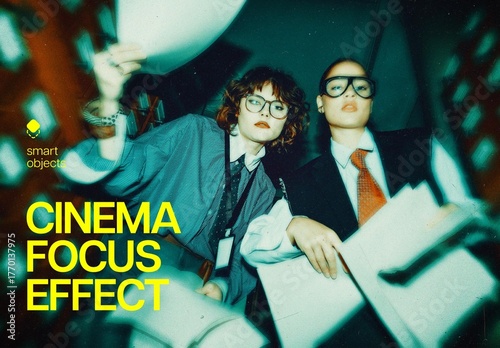 Soft Cinema Focus Effect Mockup