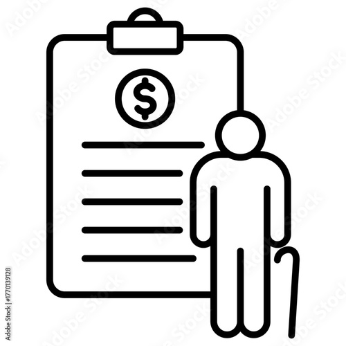 Retirement Plan Outline Icon