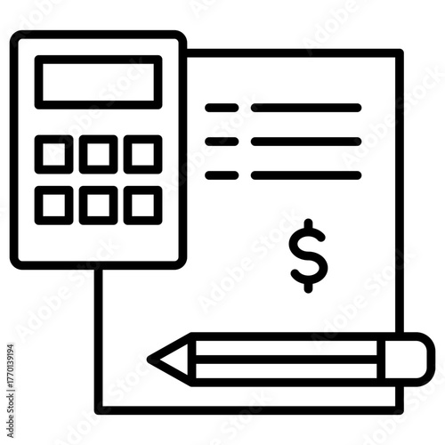 Accounting Service Outline Icon