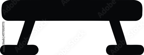 Gymnastic vaulting horse isolated on white background for sporting events