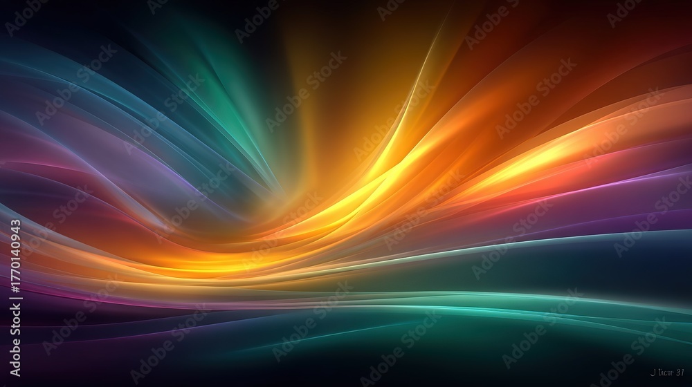 Obraz premium Colorful Wave Lines Abstract Background, Gradient Design Material