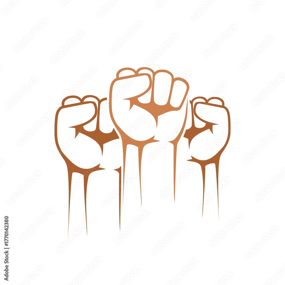 Fototapeta premium Fists icon isolated on white background