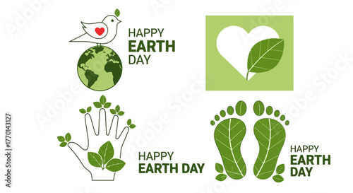 Earth Day Celebrations Eco-Friendly Icons for a Sustainable World