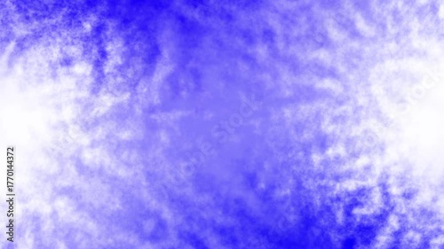 Abstract Blue Smoke Spreading Across a White Background with Dynamic Movement