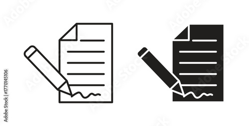 Agreement icons, vector symbols. filled flat sign