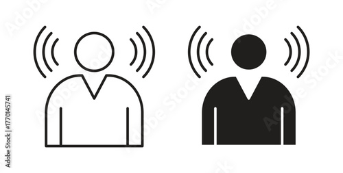 Brand awareness icons, vector symbols. filled flat sign