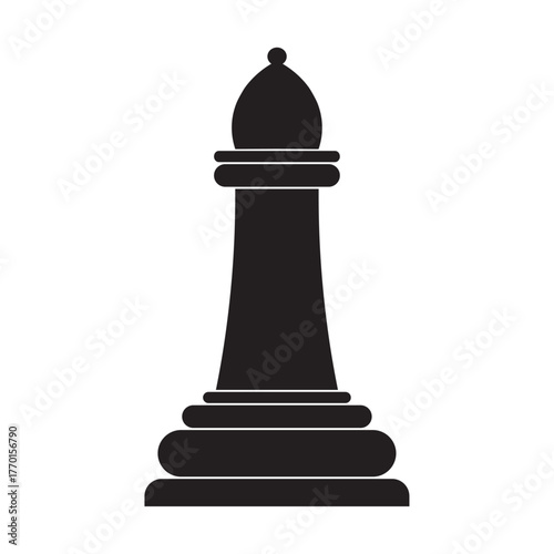 chess bishop flat icon vector