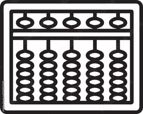 Abacus vector icon representing calculation mathematics and education for business and finance concepts