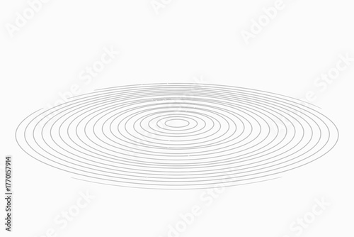 Concentric ripples on a smooth surface
