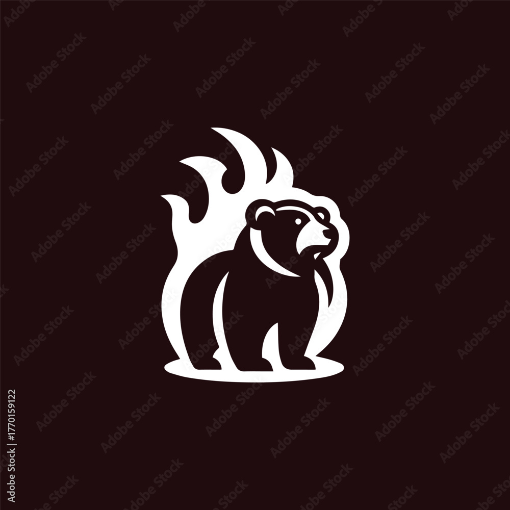 Obraz premium Flame Bear Logo