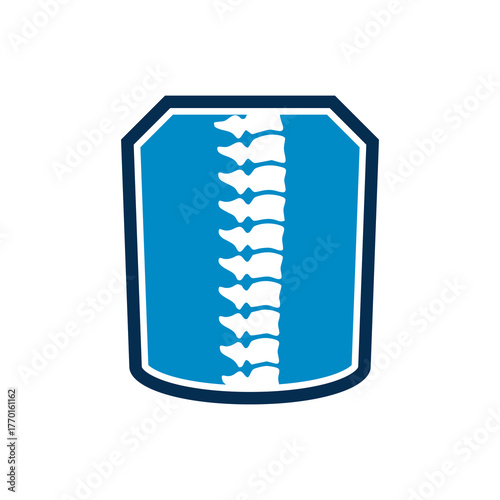 Spine protection and care icon isolated on white background