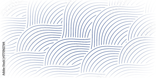 Sea waves layered vector background illustration and sea beach