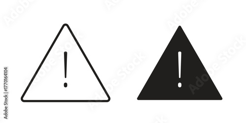 Alert icon in line design. Simple icon vector