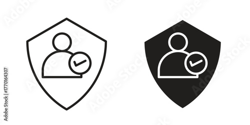 Authentication icon in line design. Simple icon vector