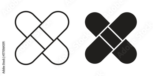 Bandage icon in line design. Simple icon vector