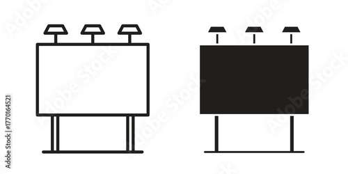 Billboard icon in line design. Simple icon vector