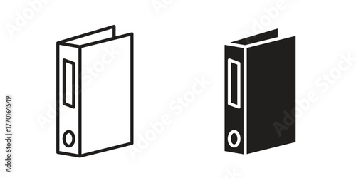Binder icon in line design. Simple icon vector