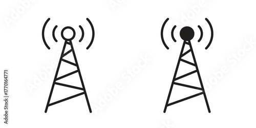 Broadcast icon in line design. Simple icon vector