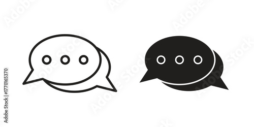 Chat icon in line design. Simple icon vector