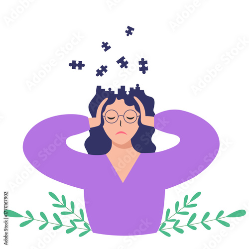 Problems with concentration, remembering, disrupted thinking.