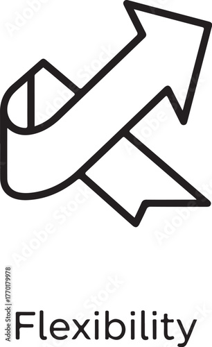 PrintAbstract arrow symbol representing flexibility and adaptability