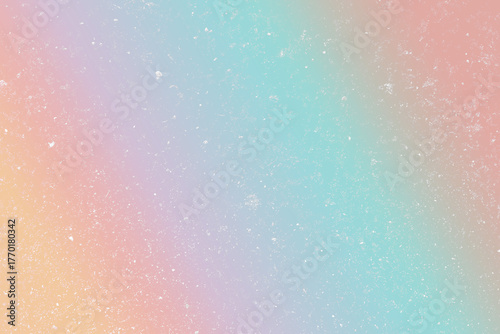 白い粒子が散りばめられた、くすんだパステルカラーの虹色グラデーション背景素材
A rainbow gradient background of dull pastel colors with scattered white particles