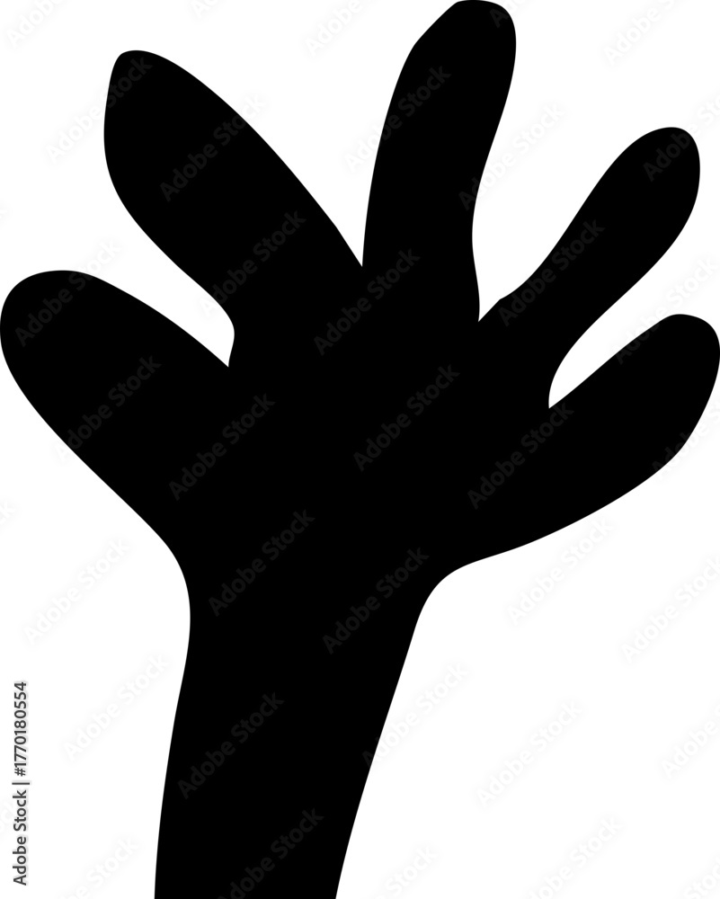 Fototapeta premium cartoon hand vector silhouette