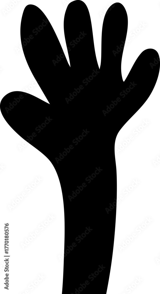 Obraz premium cartoon hand vector silhouette