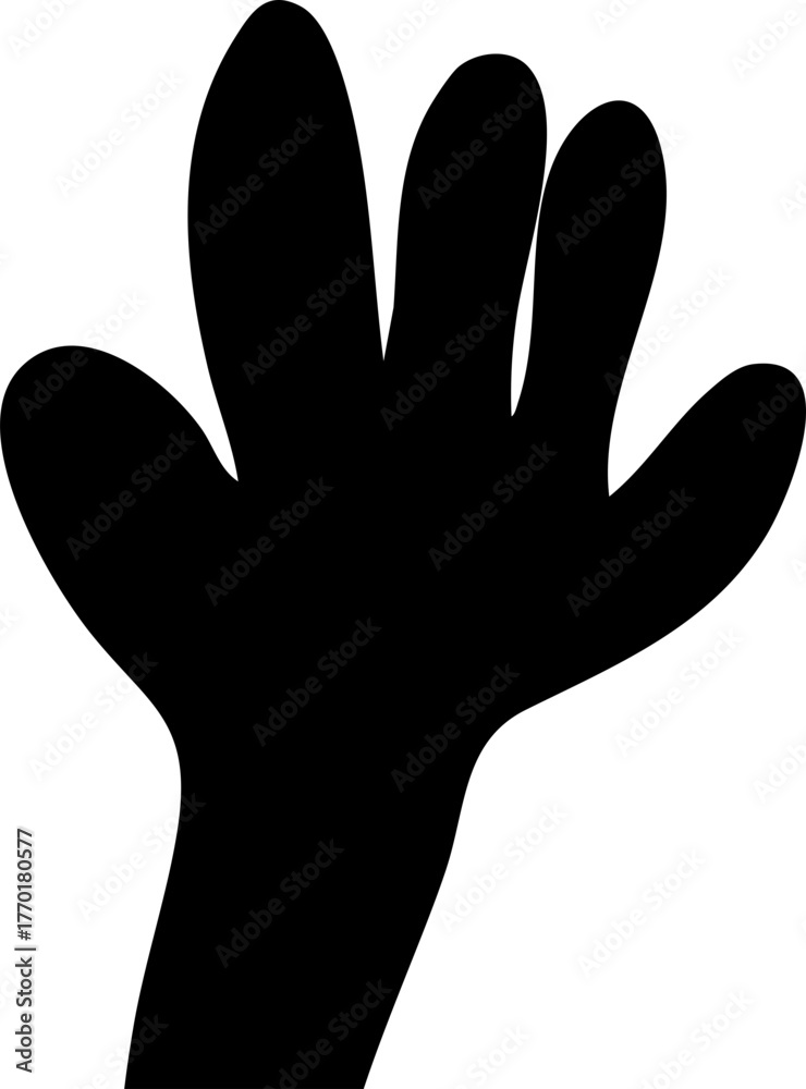 Obraz premium cartoon hand vector silhouette