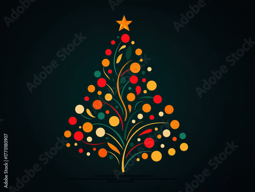 a simple Christmas tree symbol