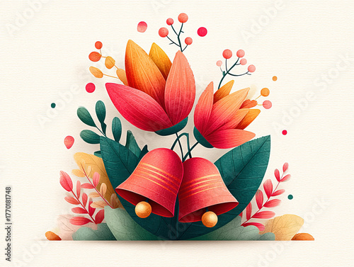 Christmas bells illustration