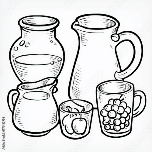 Measuring Cups Coloring Pag...