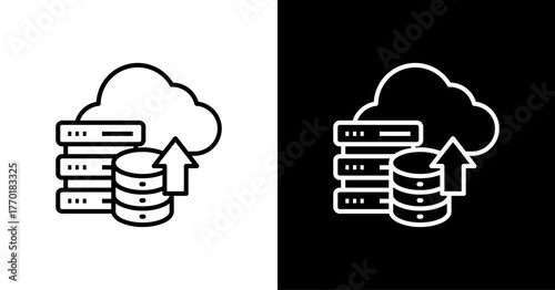 Incremental Backup White Icon Set Design