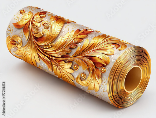 roll of gold Christmas wrap...